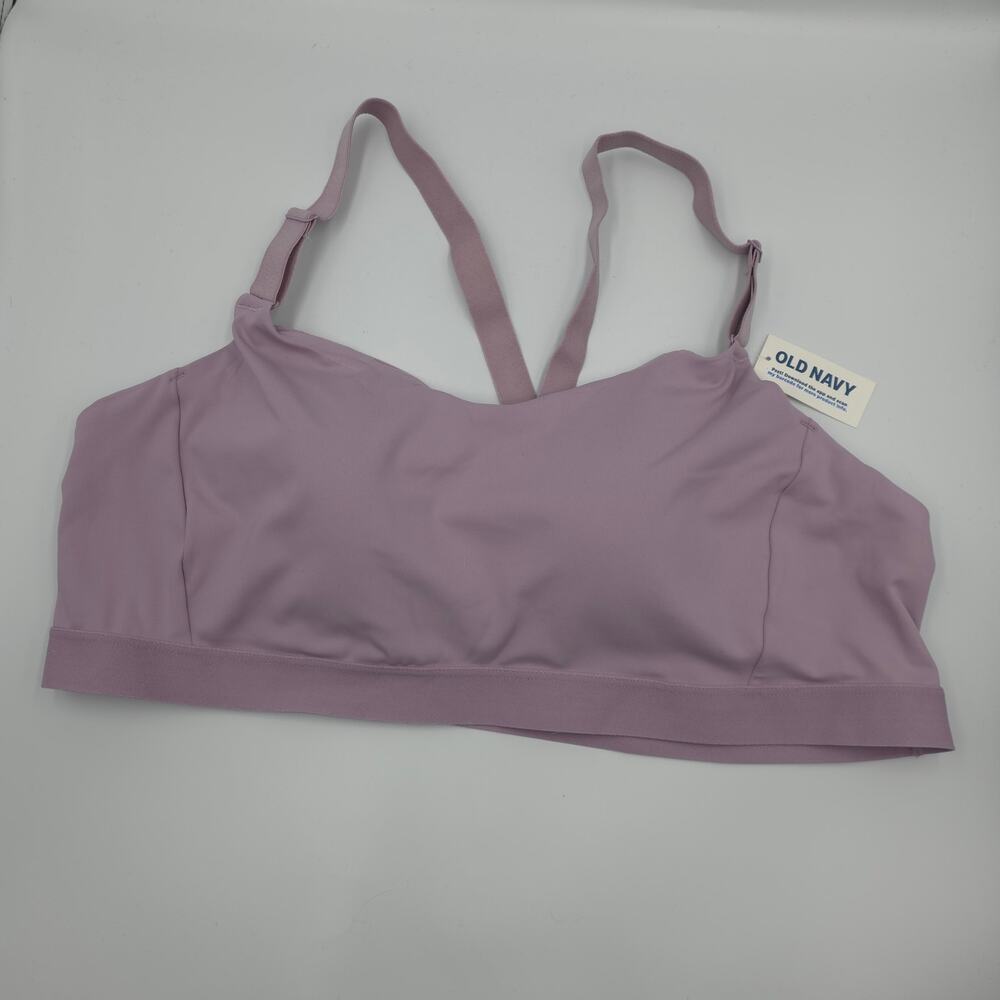Old Navy PowerSoft Medium Support Adjustable Strap Sports Bra in Purple Size XXL
